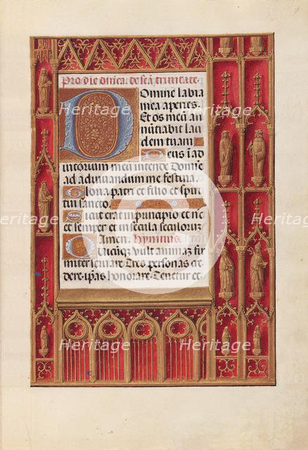 Hours of Queen Isabella the Catholic, Queen of Spain: Fol. 18r, c. 1500. Creator: Master of the First Prayerbook of Maximillian (Flemish, c. 1444-1519); Associates, and.