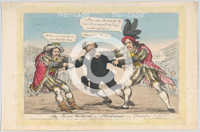 The Rival Richards, or Sheakspear in Danger, May 18, 1814. Creator: William Heath.