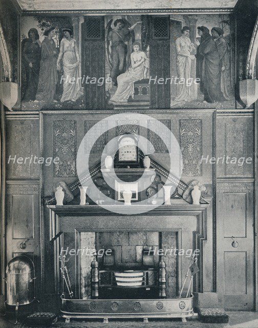 'The Cupid and Psyche Frieze at No. I Palace Green (North Wall)', c1898. Artist: Unknown.