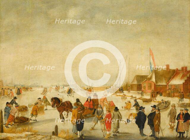 Enjoying the Ice, 1630-1679. Creator: Barend Avercamp.