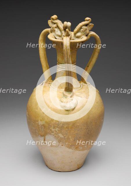 Amphora with Three Dragon-Shaped Handles, Tang dynasty (618-907), 8th century. Creator: Unknown.