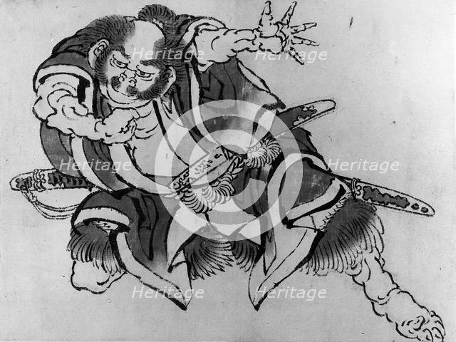 Sakata Kintoki, 18th-19th century. Creator: Hokusai.