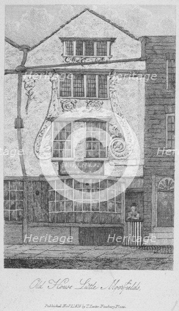 House in Moorfields, City of London, 1816. Artist: Anon