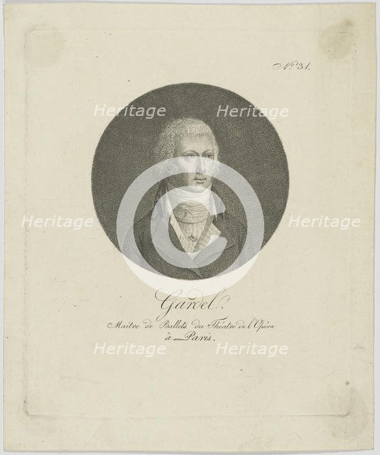 Portrait of Pierre-Gabriel Gardel (1758-1840), c. 1787. Creator: Anonymous.