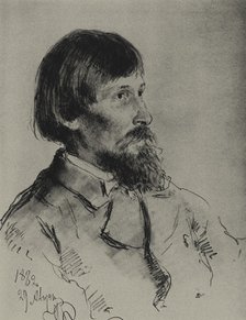 Portrait of the artist Viktor Vasnetsov (1848-1926). Artist: Repin, Ilya Yefimovich (1844-1930)