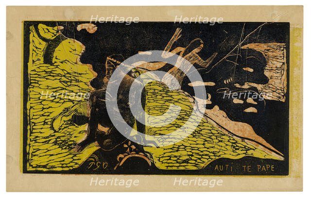 Auti te pape (Women at the River), from the Noa Noa Suite, spring/summer 1894. Creator: Paul Gauguin.