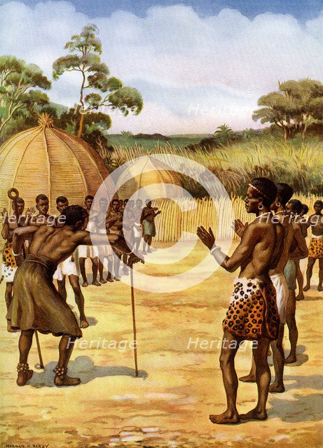 A Swazi witch doctor, Africa. Artist: Unknown