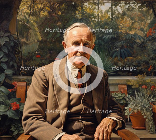 AI Image - Portrait of J.R.R. Tolkien, 1960s, (2023). Creators: Heritage Images, J. R. R. Tolkien.