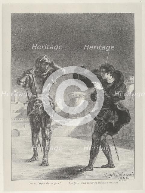 The Ghost on the Terrace, 1843., 1843. Creator: Eugene Delacroix.