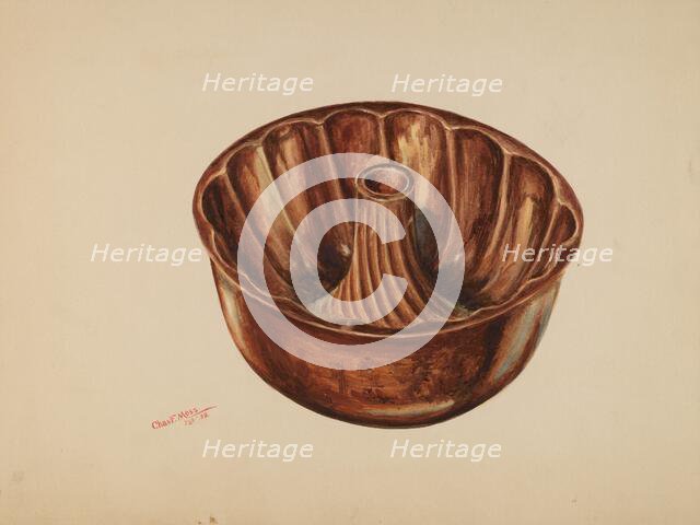 Cake Mold, 1938. Creator: Charles Moss.