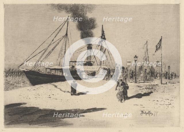 Embarcadere à Trouville (Wharf at Trouville), 1877. Creator: Felix Hilaire Buhot.