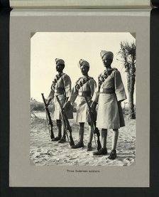 Three Sudanese soldiers, 1964. Creators: Colonial Office, Unknown.