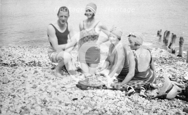 Sunbathing, Canada, c1930s(?).Artist: Marjorie Bullock