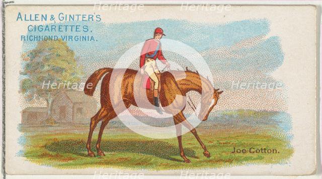 Joe Cotton, from The World's Racers series (N32) for Allen & Ginter Cigarettes, 1888. Creator: Allen & Ginter.
