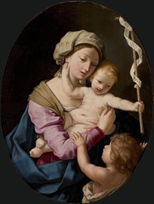 Virgin and child with John the Baptist as a Boy, c 1660. Creator: Sirani, Elisabetta (1638-1665).