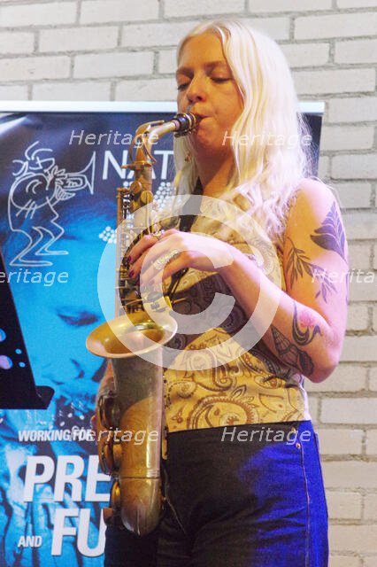 Jemima Whyte, International Women’s Day, NJA Fundraiser, Baptist Church, Loughton, Essex, 2025. Creator: Brian O'Connor.