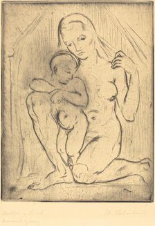 Mutter und Kind (Mother and Child), 1910. Creator: Wilhelm Lehmbruck.