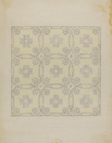 Tablecloth, c. 1936. Creator: Elizabeth Valentine.