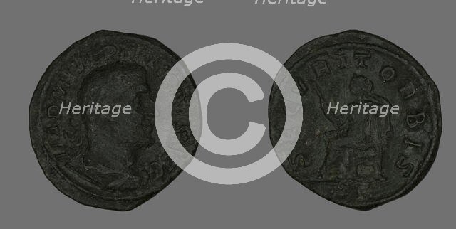 Sestertius (Coin) Portraying Philip the Arab, 244-249. Creator: Unknown.