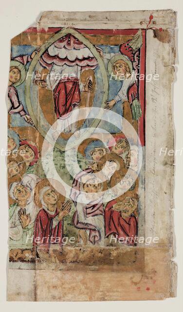 Psalter Leaf: Ascension, 12th century. Creator: Unknown.