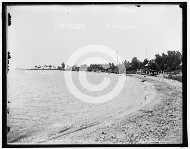 Along the shore at Harbor Beach, between 1890 and 1901. Creator: Unknown.