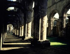North aisle of the monastic church at Fountains Abbey,  North Yorkshire, 1987. Artist: Unknown