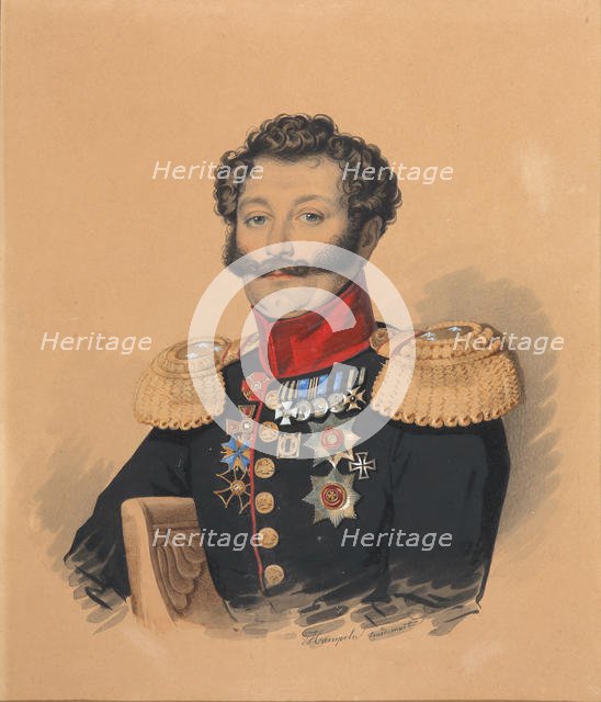 Portrait of Prince Stepan Alexandrovich Khilkov (1785-1854), after 1832. Creator: Hampeln, Carl, von (1794-after 1880).