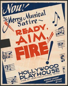 Ready! Aim! Fire!, Los Angeles, 1937. Creator: Unknown.
