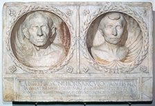 Roman funerary relief of a husband and wife. Artist: Unknown