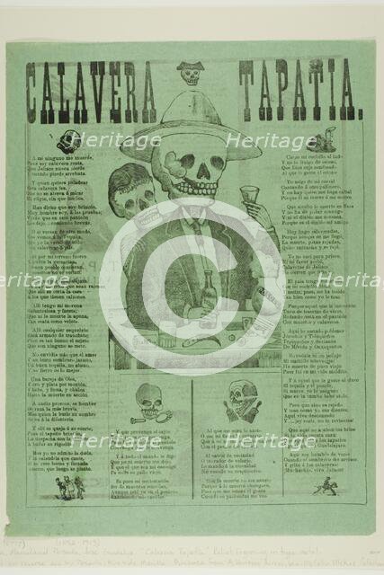 Calavera Tapatia, n.d. Creators: Manuel Manilla, José Guadalupe Posada.