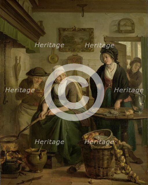 Woman Baking Pancakes, c.1790-c.1810. Creator: Adriaan De Lelie.
