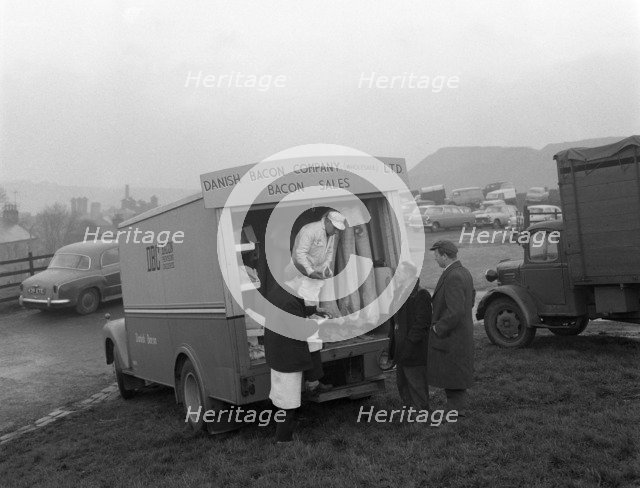 Danish Bacon Company wholesale lorry at Barnsley Market, South Yorkshire, 1961. Artist: Michael Walters