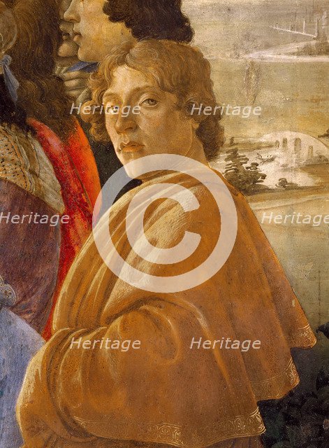 The Adoration of the Magi. Detail: Self-portrait.