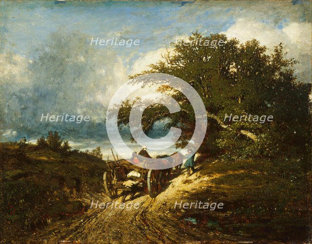 On the Road, 1856. Creator: Jules Dupré.