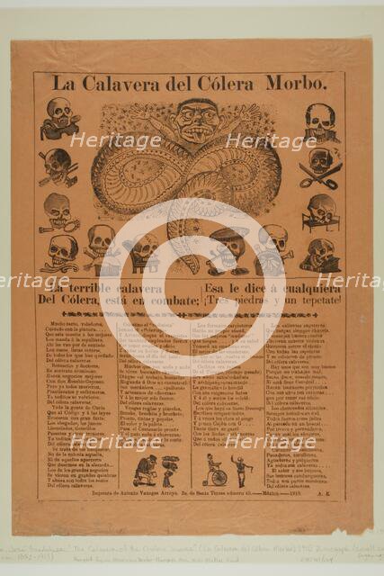 The Calavera of Cholera, n.d. Creator: José Guadalupe Posada.