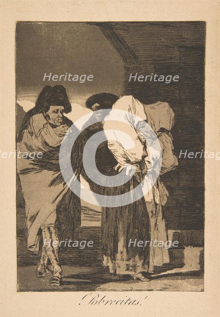 Plate 22 from 'Los Caprichos': Poor little girls! (Probrecitas!), 1799, posthumous impression. Creator: Francisco Goya.