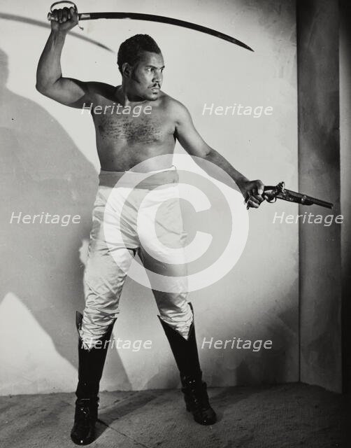 Rex Ingram, shirtless, 1938. Creator: Unknown.