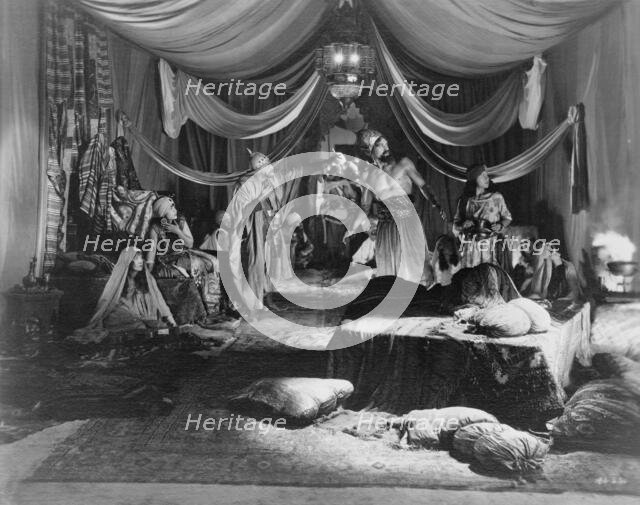 Hollywood set - interior view of tent(?), 1923. Creator: Unknown.