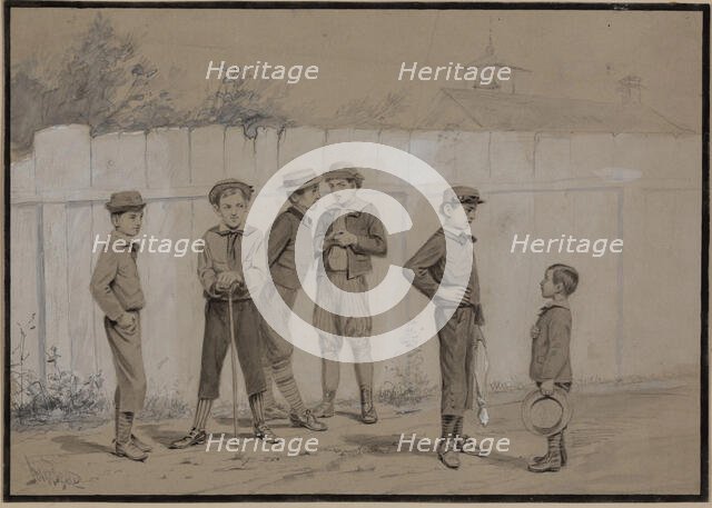 Sending for the Candles, late 19th century. Creator: Harry Beard.