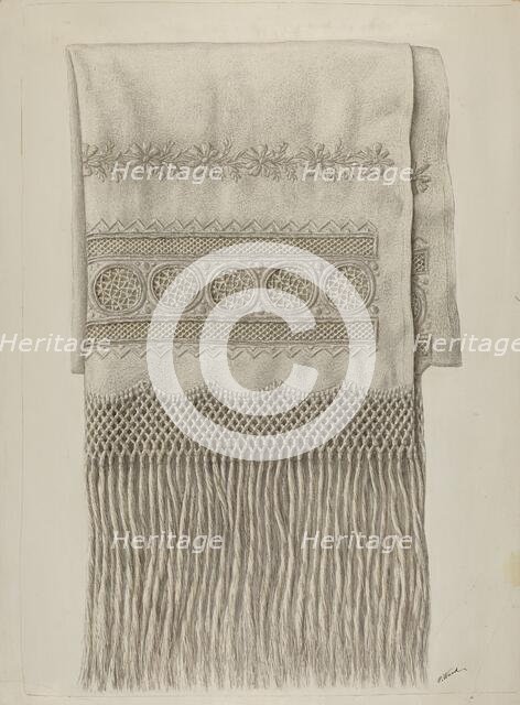 Embroidered Cloth, c. 1939. Creator: Paul Ward.