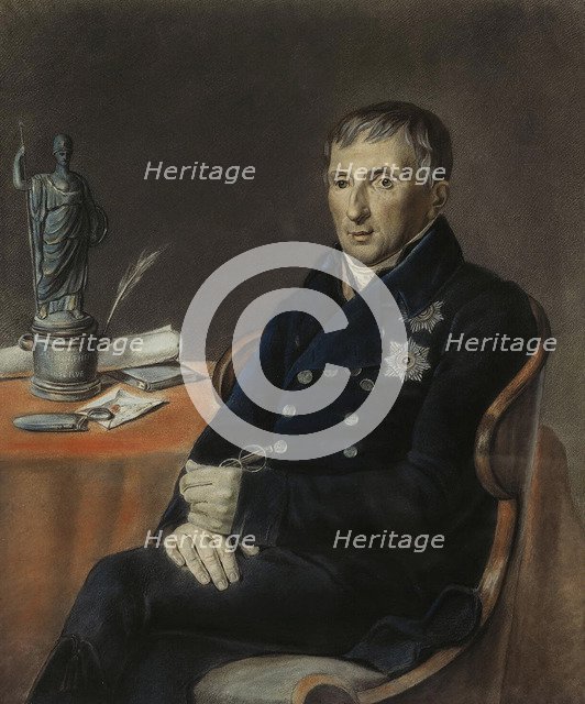 Portrait of Alexey Nikolayevich Olenin (1763-1843), 1833. Artist: Anonymous  