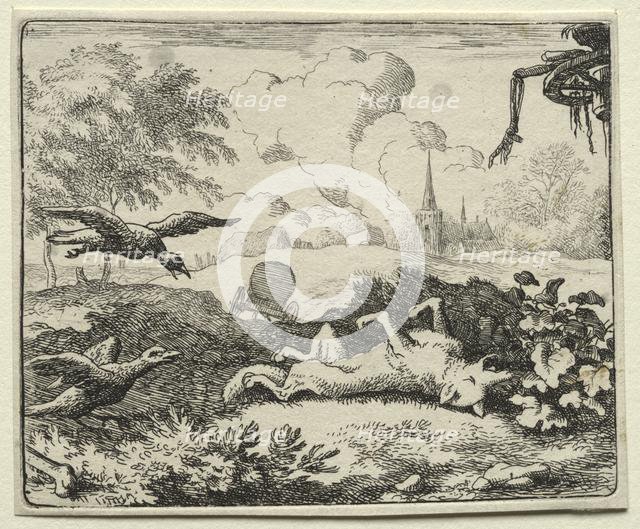 Reynard the Fox: Reynard Feigns Death. Creator: Allart van Everdingen (Dutch, 1621-1675).
