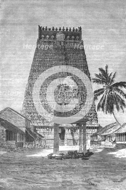 'The Chief Gopuram of Combaconum; Notes on the Ancient Temples of India', 1875. Creator: Unknown.