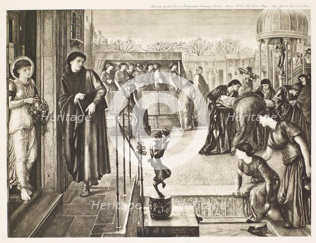 St Theophilus and the Angel - a Legend of the Martyrdom of St Dorothea, c1860s, (1900). Creator: Unknown.