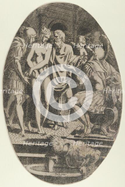 Timocleia Before Alexander, ca. 1540-45. Creator: Leon Davent.