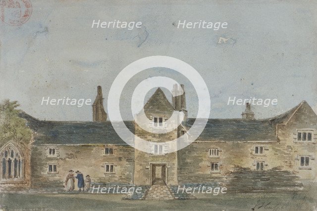 Ellis Davy's Almshouses, Croydon, Surrey, c1800. Artist: John Hassell