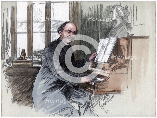 Sir Julius Benedict, musical composer and conductor, 1884. Artist: Unknown