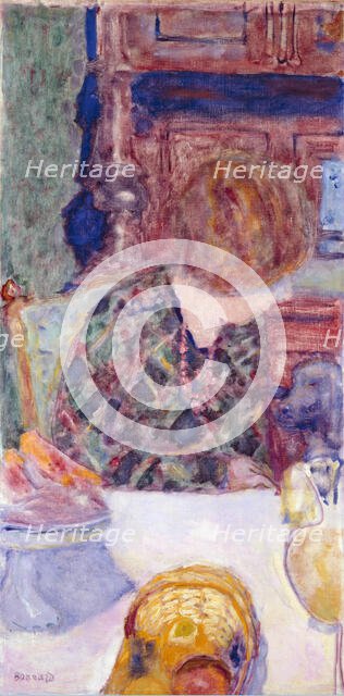 Woman with Dog, 1924. Creator: Pierre Bonnard.