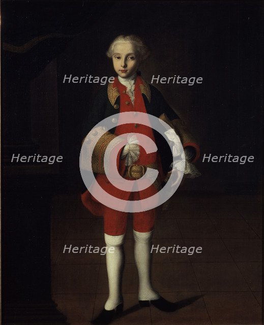 Portrait of Count Wilhelm Georg von Fermor (1749-1828), c. 1750. Artist: Vishnyakov, Ivan Yakovlevich (1699-1761)
