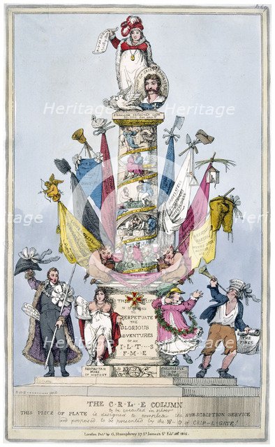 'The C-r-l-e Column', 1821. Artist: John Baker